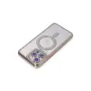İphone 14 Pro Max Kılıf Joke Simli Magneticsafe Kılıf - Pembe