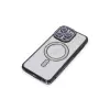 İphone 14 Pro Max Kılıf Joke Simli Magneticsafe Kılıf - Siyah