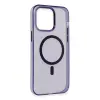 İphone 14 Pro Max Kılıf Tron Şeffaf Magsafe Kapak - Derin Mor