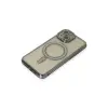 İphone 15 Kılıf Joke Simli Magneticsafe Kılıf - Gri