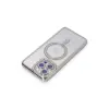 İphone 15 Pro Kılıf Joke Simli Magneticsafe Kılıf - Gümüş