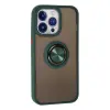 İphone 15 Pro Kılıf Montreal Yüzüklü  Kapak - Yeşil