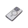 İphone 15 Pro Max Kılıf Joke Simli Magneticsafe Kılıf - Derin Mor