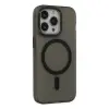 İphone 15 Pro Max Kılıf Lodos Magneticsafe Mat Kapak - Siyah
