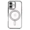 İphone 16 Kılıf Joke Simli Magneticsafe Kılıf - Gri