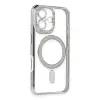 İphone 16 Kılıf Joke Simli Magneticsafe Kılıf - Gümüş