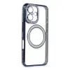 İphone 16 Kılıf Joke Simli Magneticsafe Kılıf - Lacivert