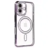 İphone 16 Plus Kılıf Joke Simli Magneticsafe Kılıf - Derin Mor