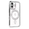 İphone 16 Plus Kılıf Joke Simli Magneticsafe Kılıf - Gri
