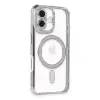 İphone 16 Plus Kılıf Joke Simli Magneticsafe Kılıf - Gümüş