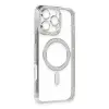 İphone 16 Pro Kılıf Joke Simli Magneticsafe Kılıf - Gümüş