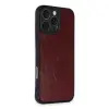 İphone 16 Pro Max Kılıf Aras Deri Kapak - Bordo