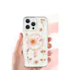 İphone 16 Pro Max Kılıf Daisy Simli Magsafe Kapak - Gold