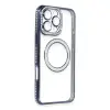 İphone 16 Pro Max Kılıf Joke Simli Magneticsafe Kılıf - Lacivert