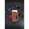 İphone 17 Pro Max Sara Kartvizitli Deri Kılıf - Taba