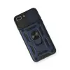 İphone 7 Plus Kılıf Pars Lens Yüzüklü  - Lacivert