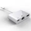 İPhone/İPad 3İN1 Ethernet RJ45 Ve Usb Kamera Adaptörü NK107-(5775)