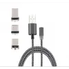 İphone Type-C Android 3  Yuvarlak Başlık Manyetik Şarj Usb Kablosu-(5775)