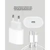 iPhone ve iPad Uyumlu 20W Güvenli USB-C Hızlı Şarj Adaptörü