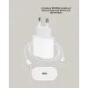 iPhone ve iPad Uyumlu 20W Güvenli USB-C Hızlı Şarj Adaptörü