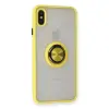 İphone X Kılıf Montreal Yüzüklü  Kapak - Sarı