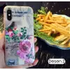 İphone X Xs 3d Gül Desenli Premium Silikon Kılıf-(5775)