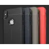 İphone X Xs Litchi Tam Koruma Soft Silikon Kılıf-(5775)
