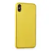 İphone Xs Max Kılıf Co Deri  Kapak - Sarı
