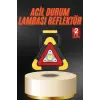 Işıklı İkaz Lambası Reflektör Şarjlı Işıklı Üçgen LED Acil Durum Feneri