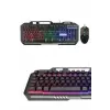 Işıklı Oyuncu Q Klavye Mouse Seti Siyah Gaming Oyuncu Klavye