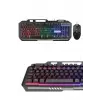 Işıklı Oyuncu Q Klavye Mouse Seti Siyah Gaming Oyuncu Klavye Yeni Nesil