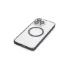 Joko  İphone 14 Pro Kılıf Metal Bumper Magneticsafe Kapak - Derin Mor