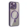 Joko  İphone 14 Pro Max Remim Lensli Magsafe Standlı Kapak - Derin Mor