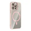 Joko  İphone 14 Pro Max Remim Lensli Magsafe Standlı Kapak - Pembe