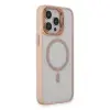 Joko  İphone 15 Pro Max Kılıf  Lens Magsafe Standlı Kapak - Pudra