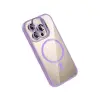 Joko  İphone 15 Pro Max Remim Lensli Magsafe Standlı Kapak - Lila