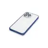 Joko  İphone 15 Pro Metal Bumper Mat Kapak - Lacivert