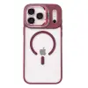 Joko  İphone 17 Pro Max Remim Lensli Magsafe Standlı Kapak - Bordo