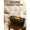 Jöle Yağmur Efektli Hava Nemlendirici 280 ML Aromaterapi Difüzörü Alev Efektli