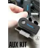 Kablosuz Bluetooth Aux Araç Kiti Siyah Hafıza Kartlı