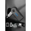 Kablosuz Bluetooth Aux Araç Kiti Siyah Hafıza Kartlı