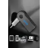 Kablosuz Bluetooth Aux Araç Kiti Siyah Hafıza Kartlı