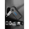 Kablosuz Bluetooth Aux Araç Kiti Siyah Hafıza Kartlı