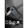 Kablosuz Bluetooth Aux Araç Kiti Siyah Hafıza Kartlı