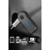 Kablosuz Bluetooth Aux Araç Kiti Siyah Hafıza Kartlı