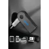 Kablosuz Bluetooth Aux Araç Kiti Siyah Hafıza Kartlı