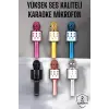 Kablosuz Bluetooth Karaoke Mikrofon USB ve AUX Girişli, Yüksek Ses Kalitesi