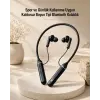 Kablosuz Boyun Tipi Bluetooth Kulaklık Mikrofonlu Spor ve Günlük Kullanıma Uygun