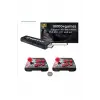 Kablosuz çift joystickli retro video oyun makinesi Bluetooth özellikli kırmızı renkli