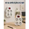 Kablosuz Duvar Tipi Priz Çoğaltıcı 4 Çıkışlı Anahtarlı 2 Adet Avantajlı Set